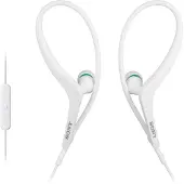 Sony MDR-AS400iP, oordopjes, achter het oor, in-ear, wit, 5 - 24000 Hz, dynamisch, gesloten