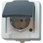 Kopp 107856005, CEE 7/3, CEE 7/4, Grijs, 250 V, 16 A