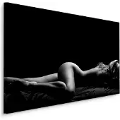 Karo-art Schilderij - Vrouw in erotische pose, premium print