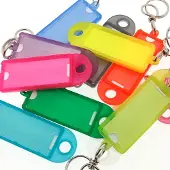 Combicraft Openklapbare sleutellabels lichtrood 60x22mm - 100 stuks