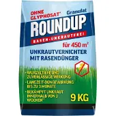 Roundup Gazon Onkruidvrij plus Gazonmest 9 kg voor 450 m² — Selectieve Onkruidverdelger met Langwerkende Meststof | Zonder Glyfosaat