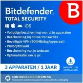 Bitdefender Total Security | 3 Apparaten | 1 Jaar