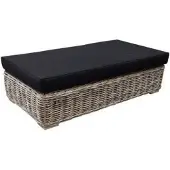 AVH-Collectie Nissah voetenbank 143x75xH43 cm naturel rotan - nagata black