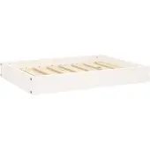 vidaXL Hondenmand 71,5x54x9 cm massief grenenhout wit