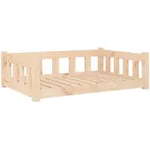 vidaXL Hondenbed, 95,5 x 65,5 x 28 cm, massief grenenhout
