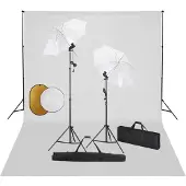 vidaXL Fotostudioset met lampen, paraplu's, achtergrond en reflector