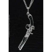 MOOYE ® - Collectie Zilveren Pistool antiek Frans ketting hanger