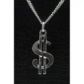 MOOYE ® - Collectie Zilveren Dollarteken ketting hanger