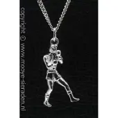 MOOYE ® - Collectie Zilveren Bokser middel ketting hanger
