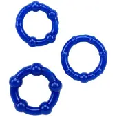 CHISA GK Power - Beaded Cockringen Set - 3 stuks - Blauw
