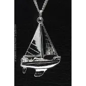MOOYE ® - Collectie Zilveren Zeilboot ketting hanger