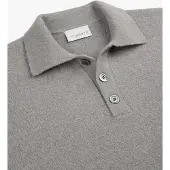 Profuomo Polo lange mouwen Grijs wol gebreid