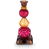 Pip studio Kandelaar Glass Bead Red-Yellow 23,5 cm
