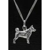 MOOYE ® - Collectie Zilveren Shiba Inu ketting hanger - groot