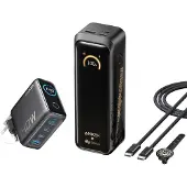 Anker Prime Power Bank Black Myth: Wukong Edition, 20,100mAh 3-Port Portable Charger with 220W, Two-Way Power, TSA-Approved, App Control + 140W USB-C oplader