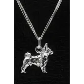 MOOYE ® - Collectie Zilveren Papillon vlinderhondje ketting hanger - groot