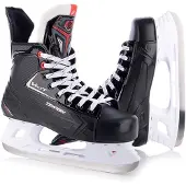 Tempish - Volt-T - IJshockeyschaatsen - Schaatsen Heren - Zwart - Versterkte Enkelcups & High-Grip RVS Hockeyijzer - Maat EU 38