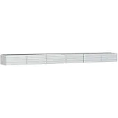 vidaXL Plantenbak verhoogd 600x80x45 cm gegalvaniseerd staal zilver