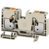Weidmuller 2674940000 Doorgangsserieklem Push-In-klem, Steekaansluiting Donkerbeige 25 stuk(s)