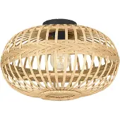 Eglo Amsfield Plafondlamp - E27 - Ø 45 cm - Hout, bamboe - Bruin/Zwart