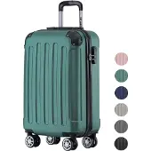 TRVLMORE Handbagage Koffer met Wielen - 54x36x20cm - 38L - Donkergroen