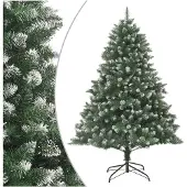vidaXL Kunstkerstboom met standaard 210 cm PVC