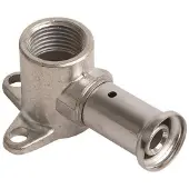 Henco Muurplaat 14x1/2 binnendraad kort 35mm messing -