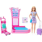 Barbie 'Malibu' Reispop - Speelset met Bagageband en Accessoires