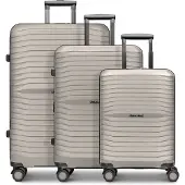 Stratic Gepäckstücke Shine 4 wielen Kofferset 3-delig met uitbreidingsplooi beige