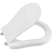 Hak Kerasan RETRO toiletbril, soft-close, wit, chroom