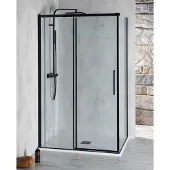 Polysan Altis Black Rechthoekige douchecabine 120x90cm, links/rechts-uitvoering