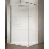 Gelco Vario Black Walk-in douchecabine, Nordic-glas, 110cm