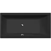 Polysan Cleo Rechthoekig bad 180x90x48cm, mat zwart