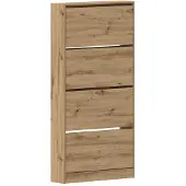 vidaXL Schoenenkast 80 x 21 x 163,5 cm Bewerkt hout Artisan Eiken
