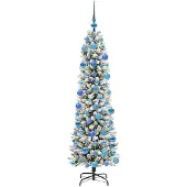 vidaXL Kunstkerstboom Wit 180 cm PVC en Metaal en Plastic