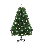 vidaXL Kunstkerstboom 120 cm 150 LED's Warmwit PVC en Staal Groen