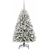 vidaXL Kunstkerstboom 120 cm 150 LED's Warmwit PVC en Staal