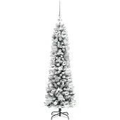vidaXL Kunstkerstboom Wit 120 cm PVC en Metaal en Plastic