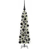 vidaXL Kunstkerstboom Wit 120 cm PVC en Metaal en Plastic