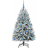 vidaXL Kunstkerstboom 150 cm 150 LED's Warmwit PVC en Staal