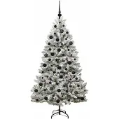vidaXL Kunstkerstboom 180 cm 300 LED's Warmwit PVC en Staal