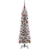 vidaXL Kunstkerstboom Wit 120 cm PVC en Metaal en Plastic