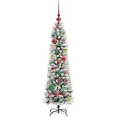 vidaXL Kunstkerstboom Wit 120 cm PVC en Metaal en Plastic