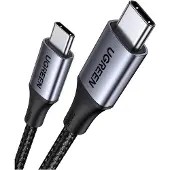 UGREEN US535 USB-C / USB-C PD kabel, 240W, 5A, 1 meter - grijs
