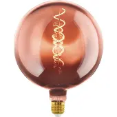 Eglo Ledfilamentlamp Globe - Koper - D20cm - Dimbaar - Warm Wit - E27 - 4w