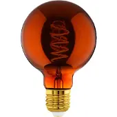 Eglo E27 lamp, dimbaar, vintage LED-lamp, 4 Watt, koper
