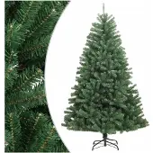vidaXL Kunstkerstboom met scharnieren en standaard 180 cm groen