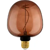 Eglo LED Lamp - E27 - Ø 12,5 cm - G125 - Cognac - 2000K - Dimbaar