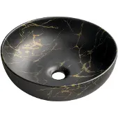 Sapho Rondane Keramische waskom, Ø41cm, portoro marmer