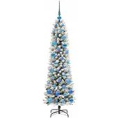 vidaXL Kunstkerstboom Wit 150 cm PVC en Metaal en Plastic